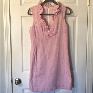 Pink seersucker Lilly Pulitzer dress